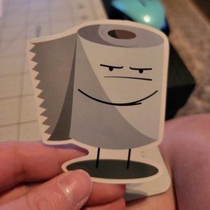 Toilet Paper Aesthetic Sticker Waterproof